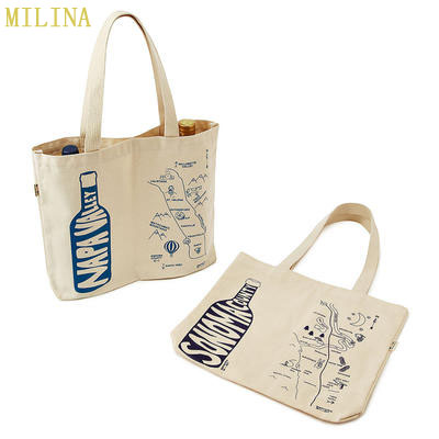 Canvas Double Wine Tote  Mark and Graham